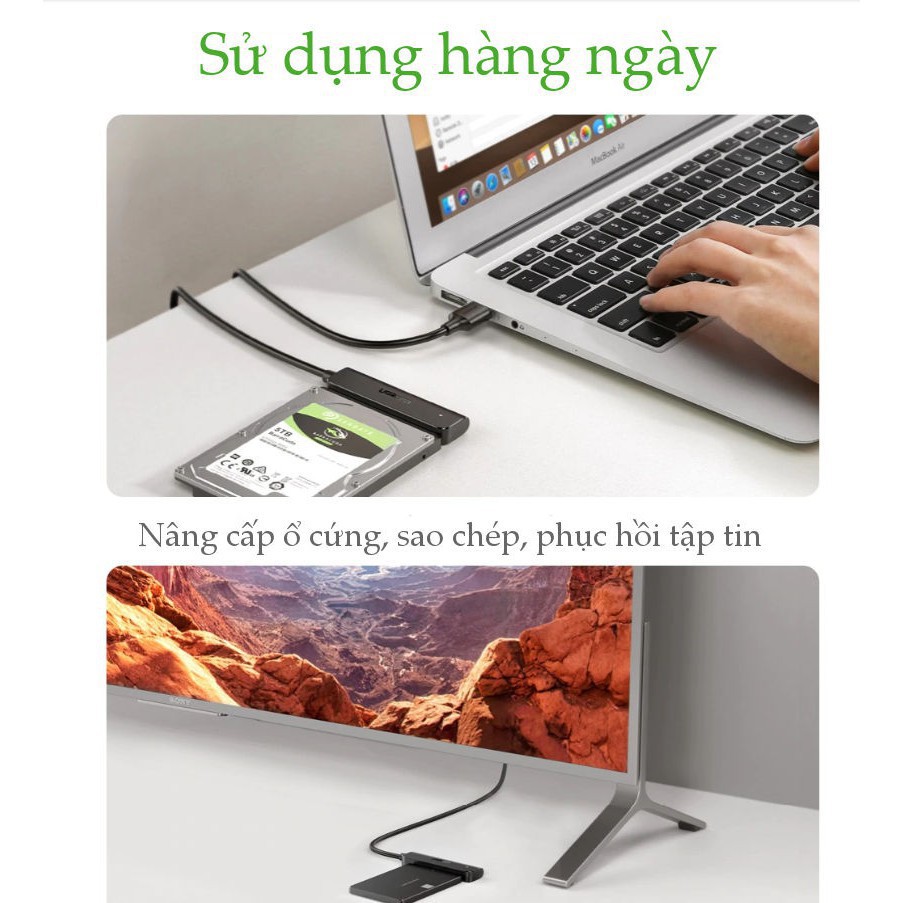 Cáp Chuyển USB Type C to SATA Cho Ổ Cứng 2.5 inch Ugreen 70610 - Hàng Chính Hãng