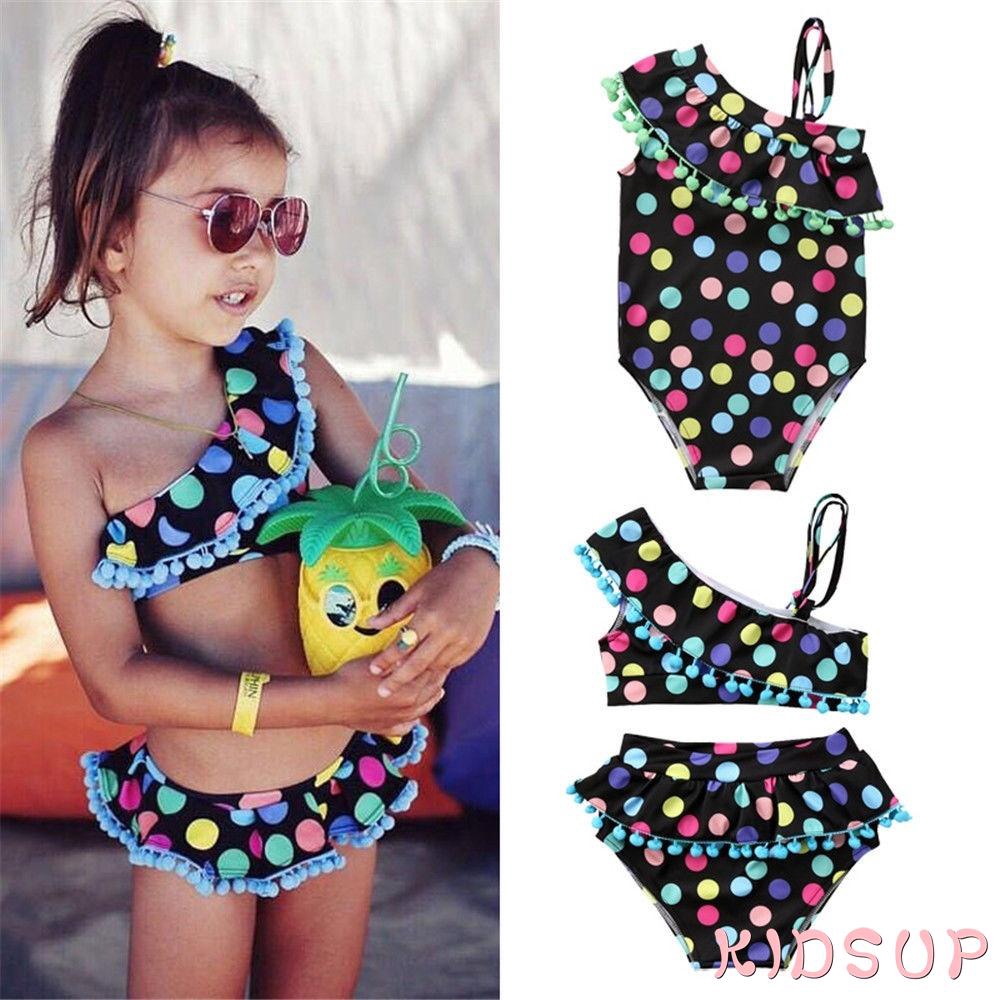 Bộ đồ bơi bikini chấm bi xinh xắn dành cho bé gái