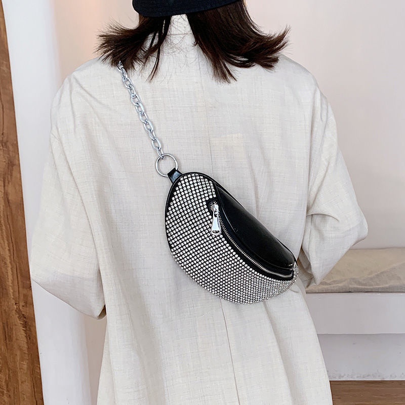 Túi Đeo Chéo Vai Đính Đá Kim Cương Toàn Diện Thời Trang Mùa Xuân Mới Cho Nữ