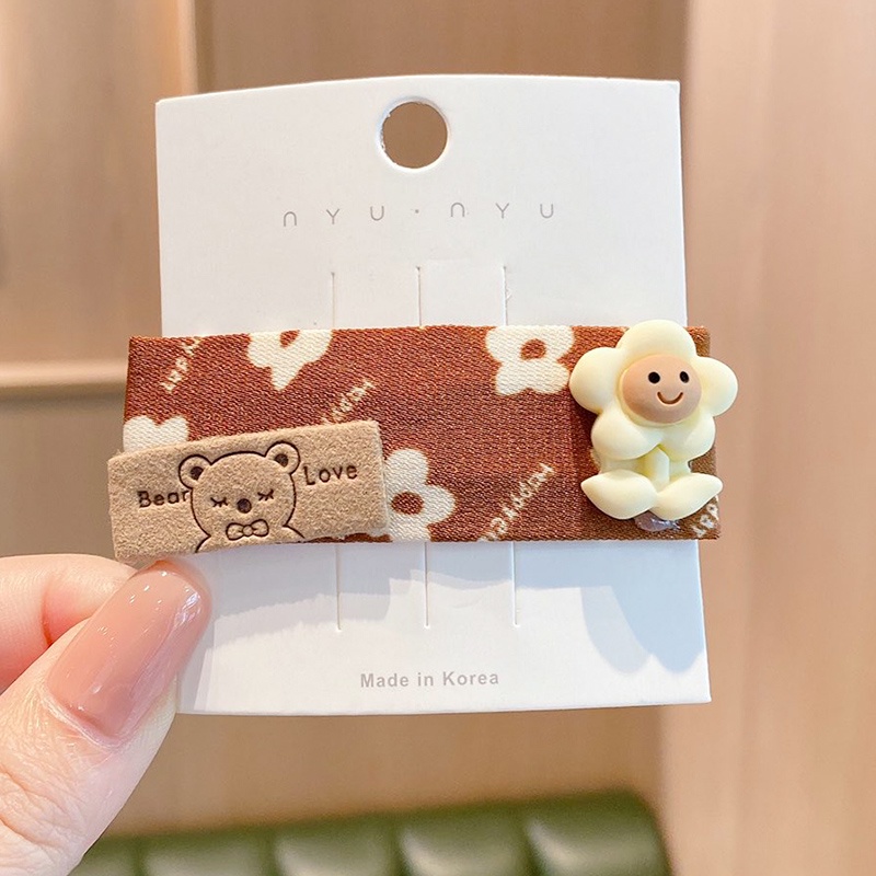 Kẹp tóc họa tiết hình gấu dễ thương cho bé gái