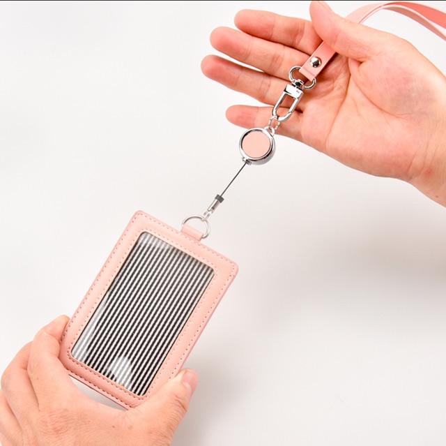 Dây Đeo Thẻ Nhân Viên Bằng Da Có Yoyo Rút ! Có Bán Bao Thẻ Rời !