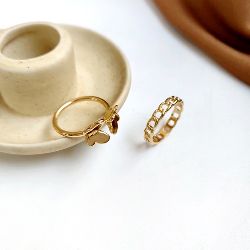 Bộ nhẫn đeo tay họa tiết bướm thời trang sành điệu cho nữ