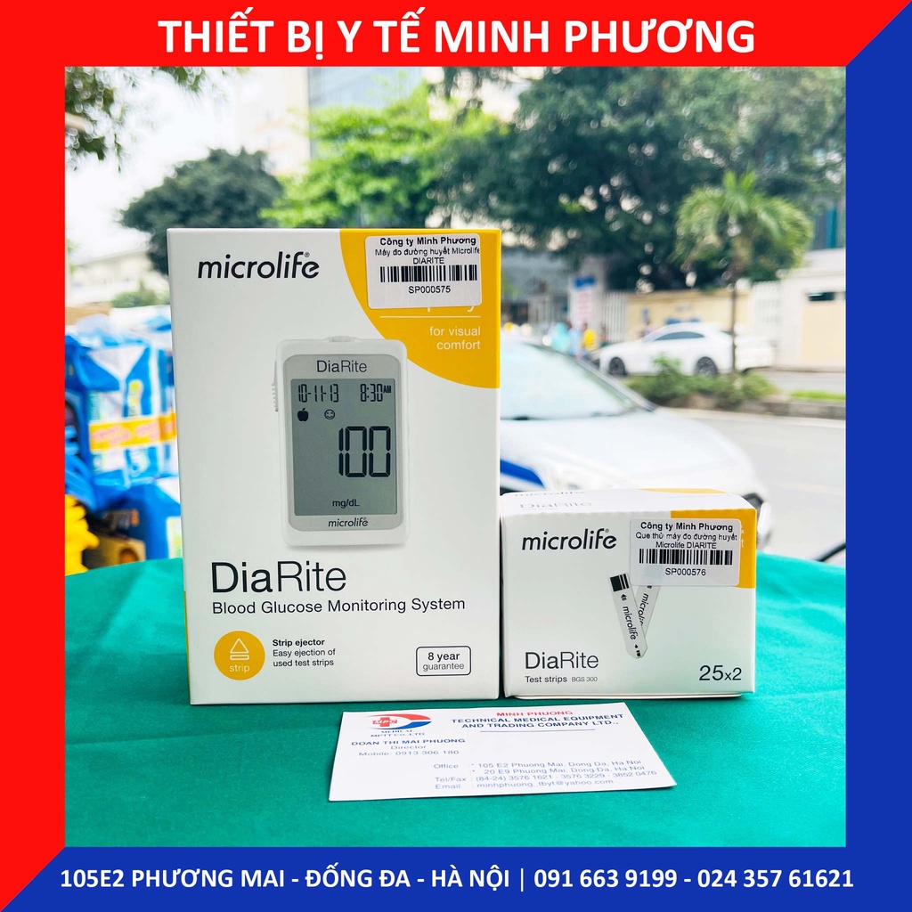Máy đo đường huyết, que thử tiểu đường Microlife DIARITE