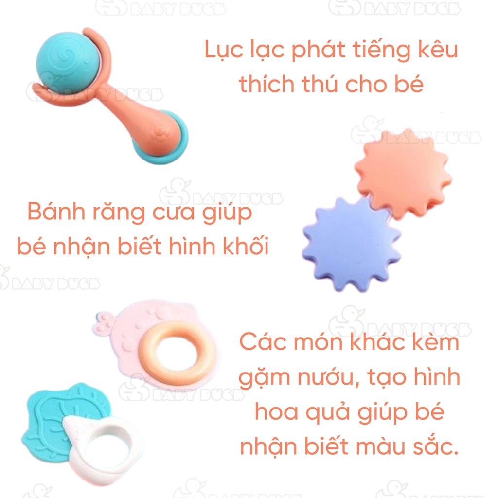 Bộ đồ chơi sơ sinh 10 món xúc xắc lục lạc cho bé baby rattle