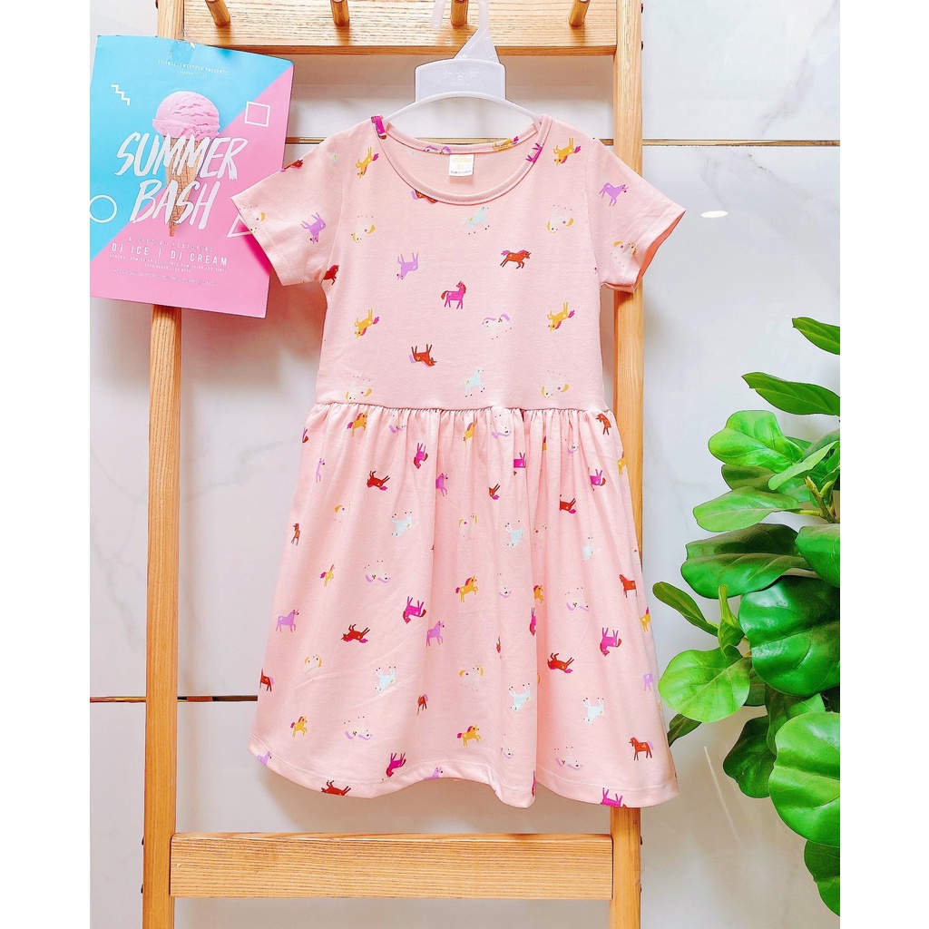 Váy bé gái size đại thun cotton xuất khẩu mềm mát dành cho bé từ 20kg đến 40kg