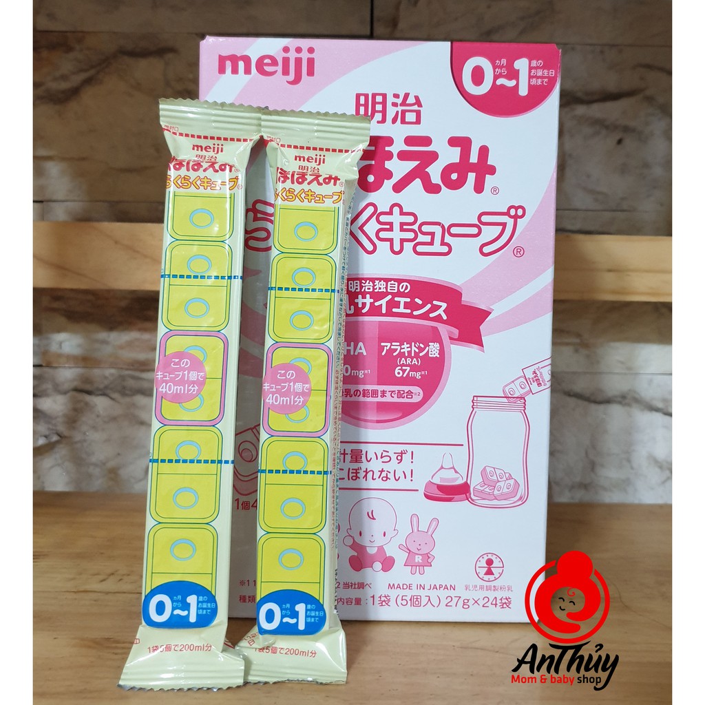 Thanh sữa bột Meiji 0-1 27g