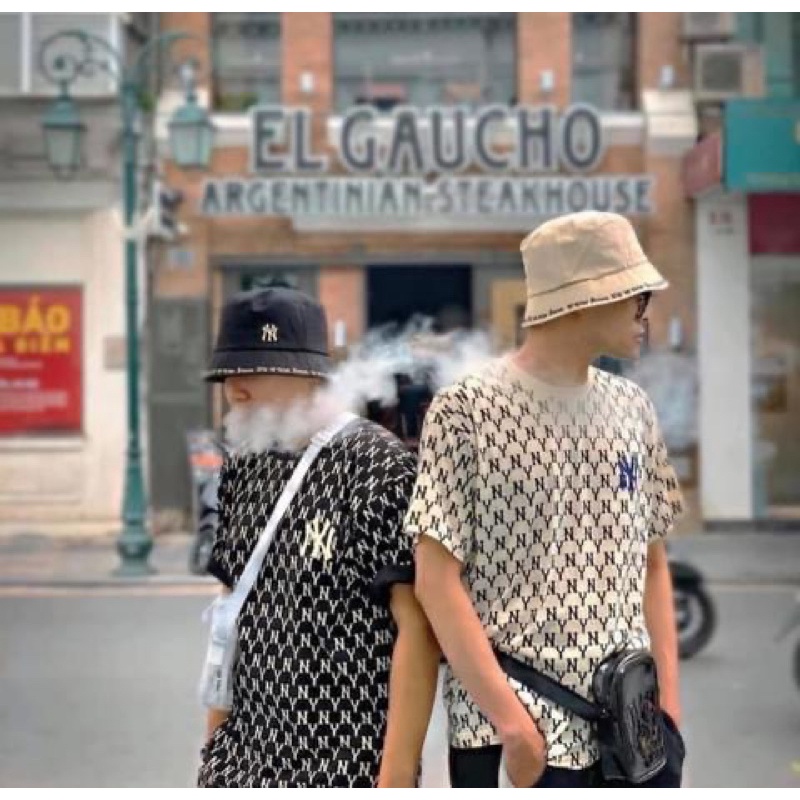 Mũ bucket MLB viền chữ