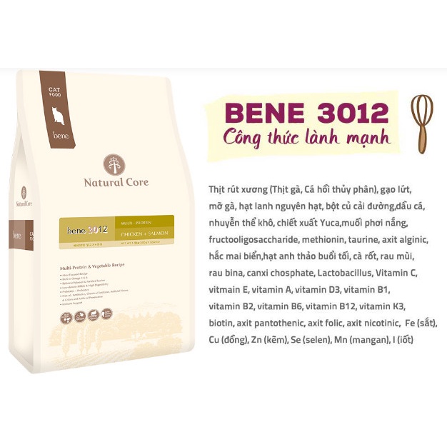 10kg Thức ăn cho mèo trưởng thành Natural core Bene C3