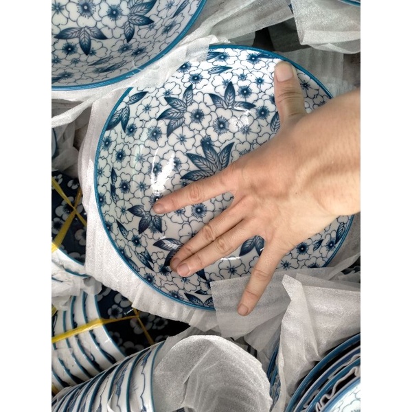 Tô chén đĩa bông cổ