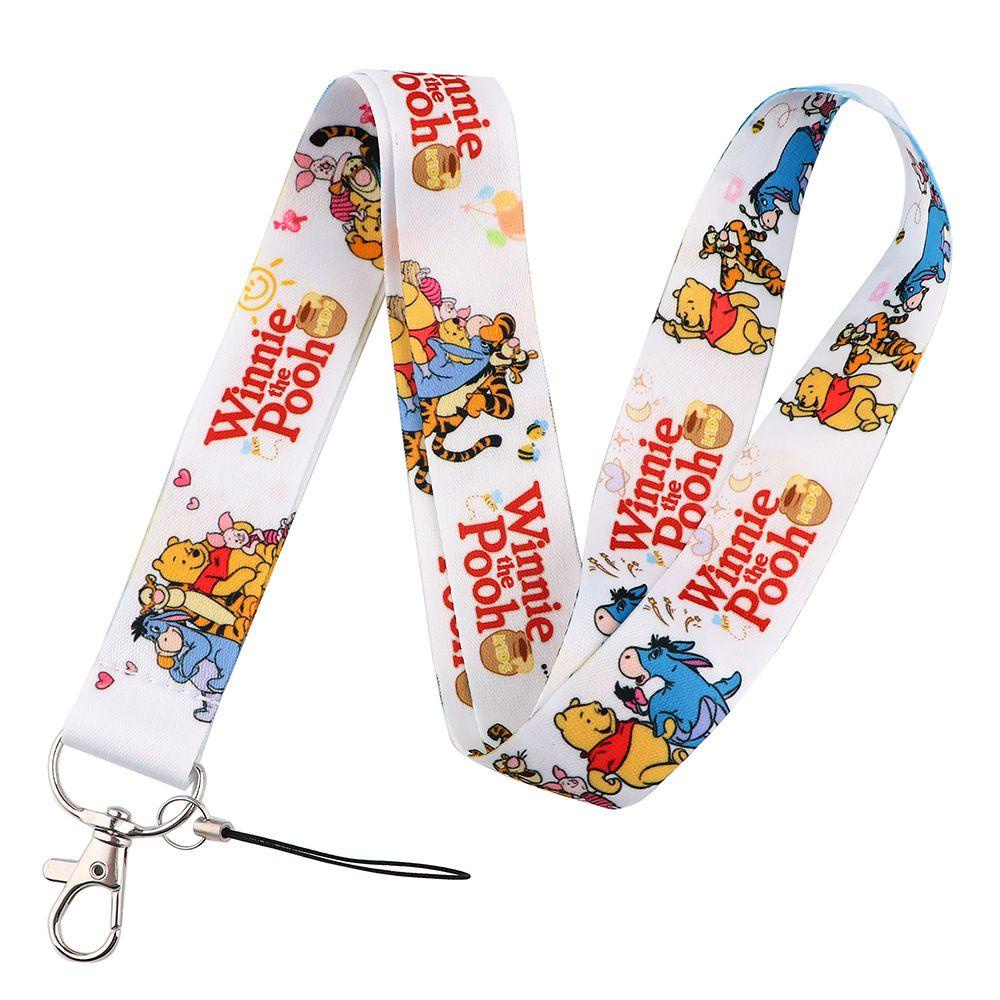 HARRIETT Móc Khóa Gấu Pooh / Hổ Hoạt Hình Có Dây Đeo Cổ Thời Trang
