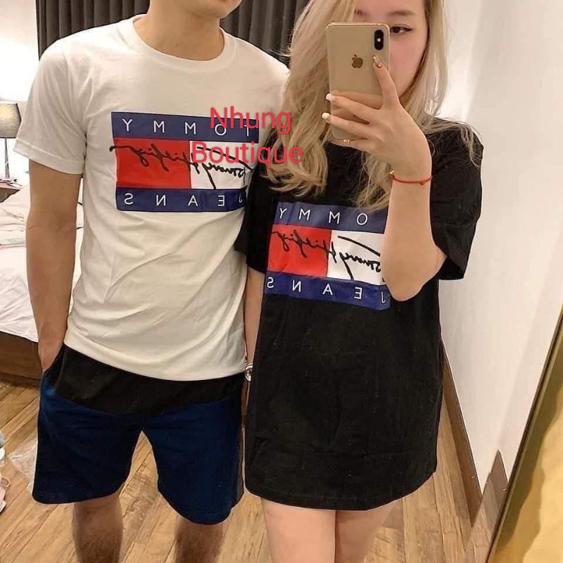Áo Thun Nam Nữ Form Unisex , Thun  Cotton Có Giãn 4 Chiều, Mềm Mịn, Màu Đen - Trắng - Đỏ, Nhung Boutique