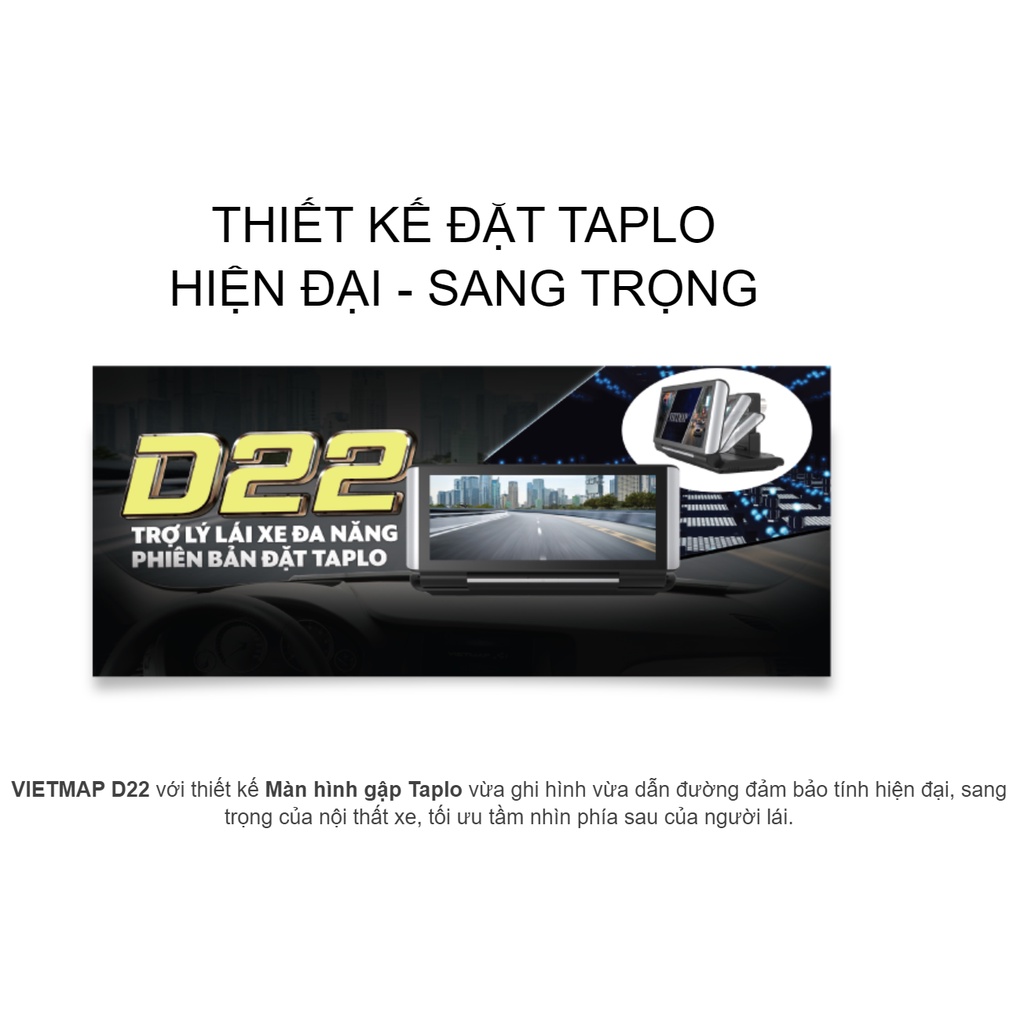 Camera Hành Trình Vietmap D22 - Dẫn Đường S1- Điều Khiển Giọng Nói - Giám Sát Xe Từ Xa - ADAS - Ghi Hình Kép | BigBuy360 - bigbuy360.vn
