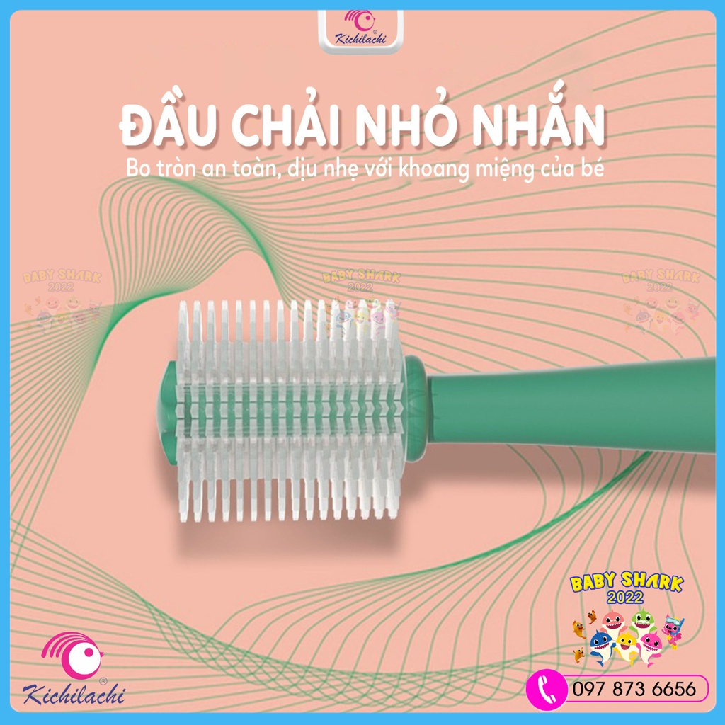 [Chính hãng] Bàn chải xoay 360 KICHILACHI cho bé từ 6 tháng