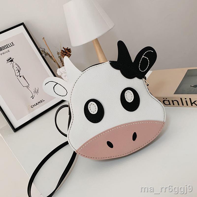 Little Cow Bag Nữ 2021 Mới hợp thời trang Quà tặng dệt dễ thương một vai Sứ giả tự làm bằng tay Túi vật liệu thủ côn