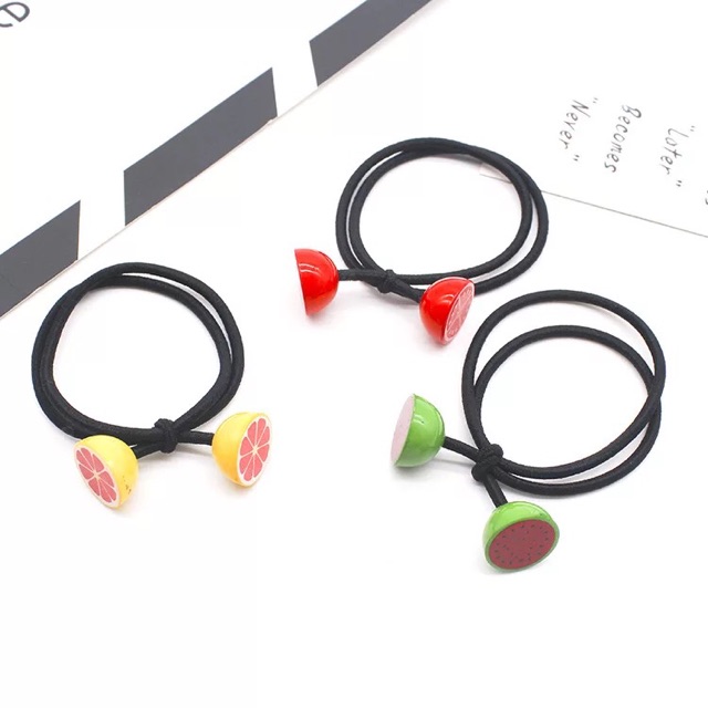 Sỉ 10 buộc tóc hình hoa quả doremon  37k
