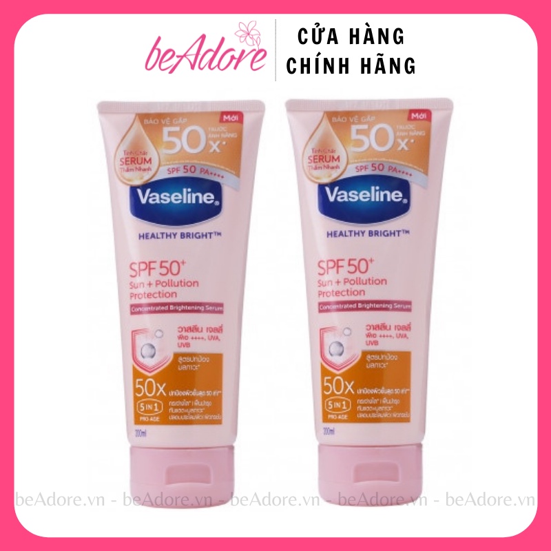 Sữa Dưỡng Thể Trắng Da Chống Nắng Vaseline Healthy Bright SPF 50+ PA++++