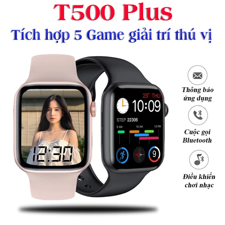 Đồng Hồ Thông Minh Nam, Nữ T500+ Pro Series 6 iWatch ( Thay Dây - Thay Hình Nền ) - Cam Kết Bảo Hành Chính Hãng 3 Tháng