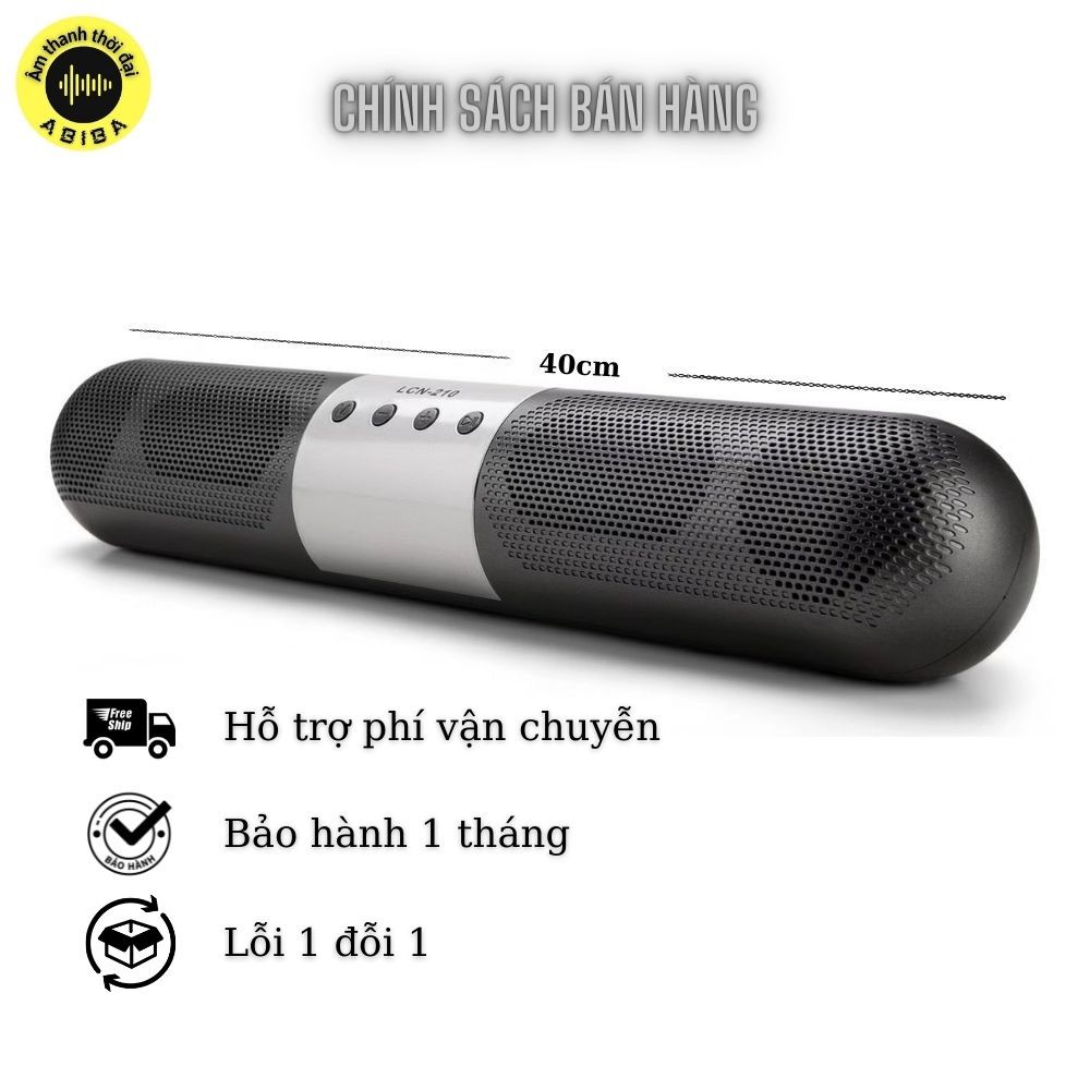 Loa nghe nhạc không dây qua bluetooth bass trầm ấm công suất lớn có cổng AUX kết nối máy tính để bàn LBTLCN210