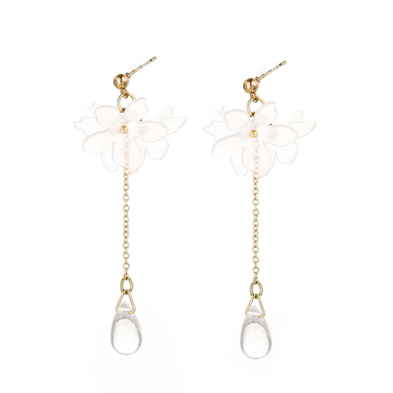 Khuyên Tai Kiểu Dáng Hoa Thời Trang Phong Cách Hàn Quốc Cho Nữ