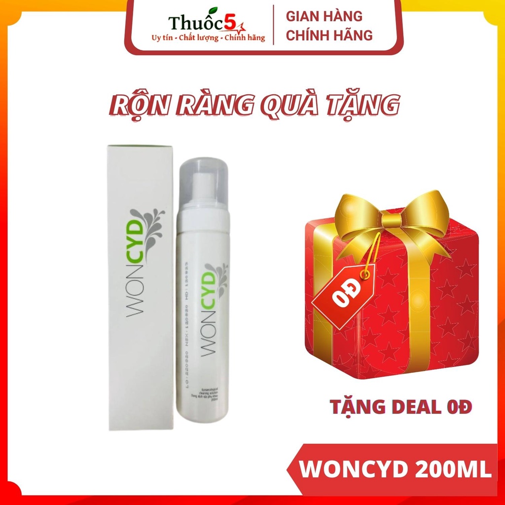 [Giá Gốc] Dung dịch vệ sinh phụ nữ WONCYD tạo bọt - chai 200ml