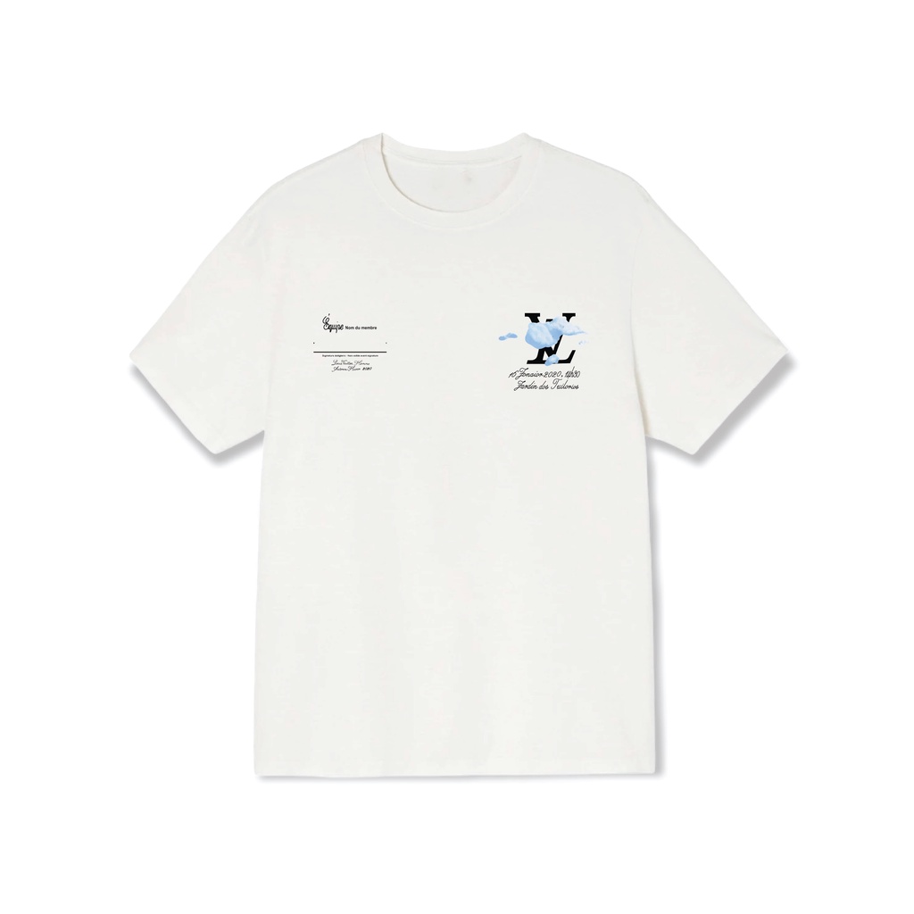 Áo thun Unisex LV đám mây, Áo phông dáng rộng tay lỡ, Form oversize Nam nữ,cotton thoáng mát