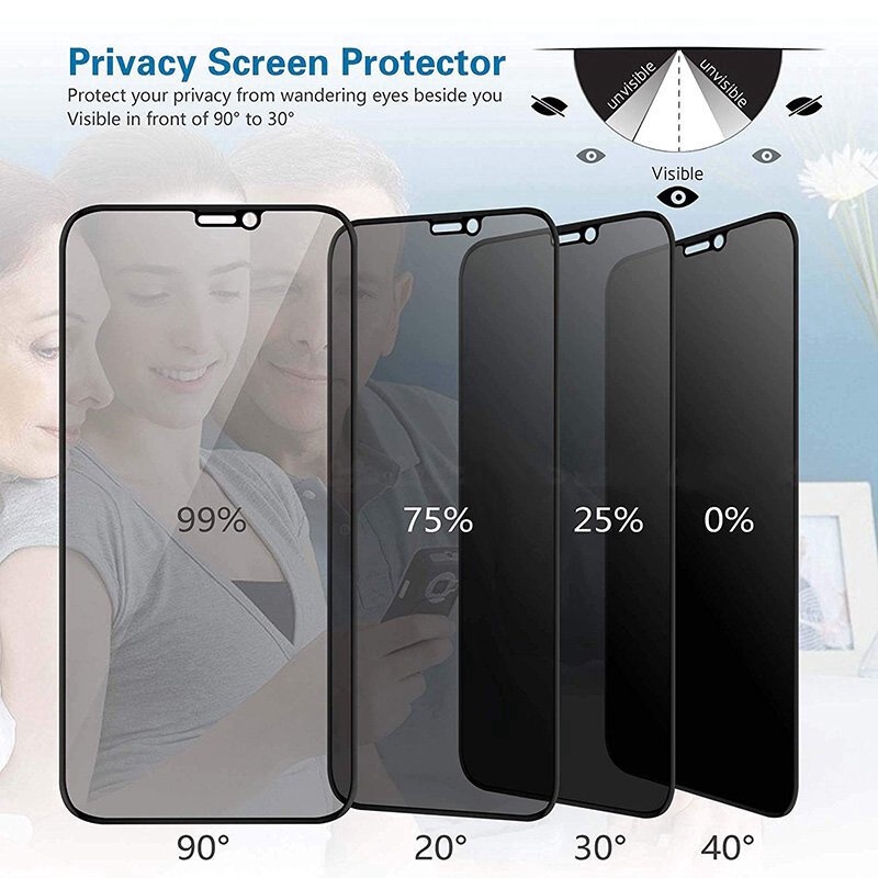 Kính Cường Lực Bảo Vệ Màn Hình Chống Nhìn Trộm Cho iPhone 11 12 13 14 Pro MAX Plus 12 13 Mini X XS MAX XR 7 8 6 6S Plus