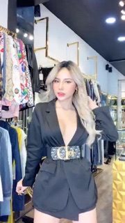 Đai váy da nhám bản to