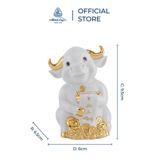 Tượng Trâu Như Ý / Hạnh Phúc 10cm Minh Long