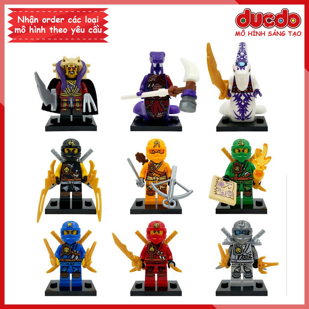 Combo 9 nhân vật Ninjago DECOOL 0077-0085 | Đồ chơi Lắp ghép Xếp hình Minifigures Mini Ninja Mô hình