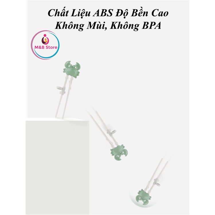 Đũa Tập Gắp Xỏ Ngón Cho Bé, Chịu Nhiệt Cao, An Toàn và Dễ Sử Dụng, Chất Liệu ABS và Silicon - BabyCare
