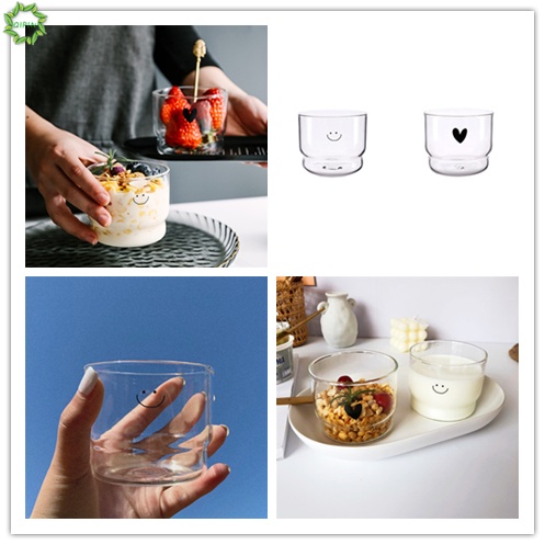 Cốc thủy tinh trong suốt có thể xếp chồng lên nhau dung tích 300ml