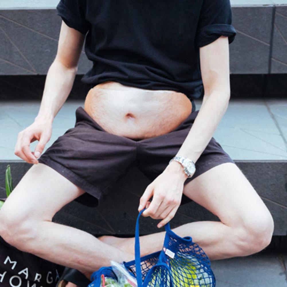 Túi Bao Tử Da Pu Chống Trộm Hình Bụng Bia 3d