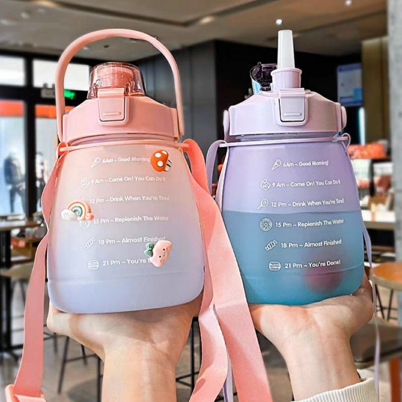 Bình Nước 1400ml Có Vạch Báo Giờ Uống Nước