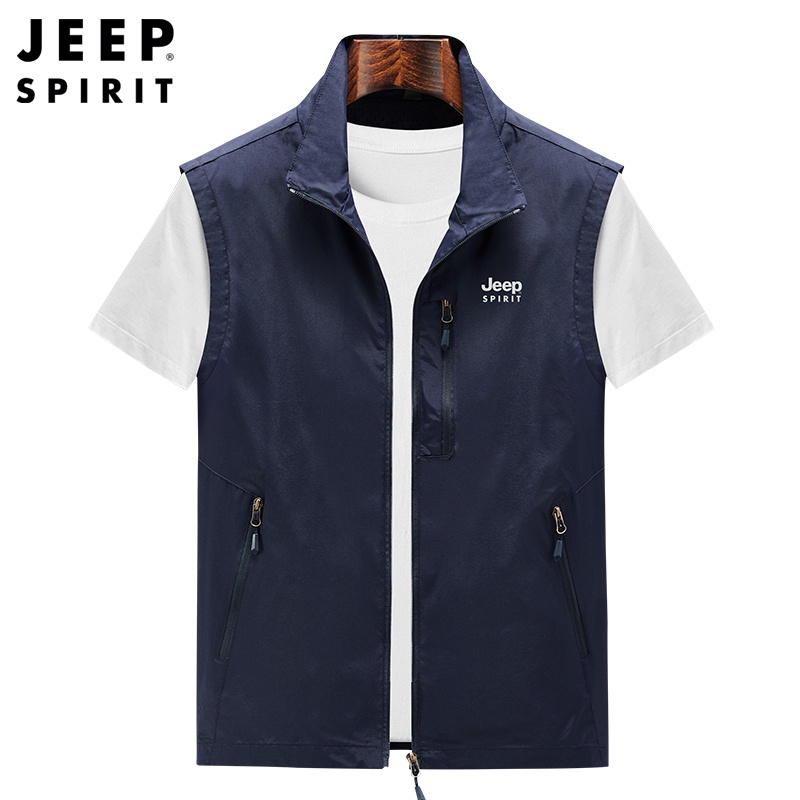 JEEP Áo Khoác Sát Nách Cổ Đứng Thời Trang Cho Nam