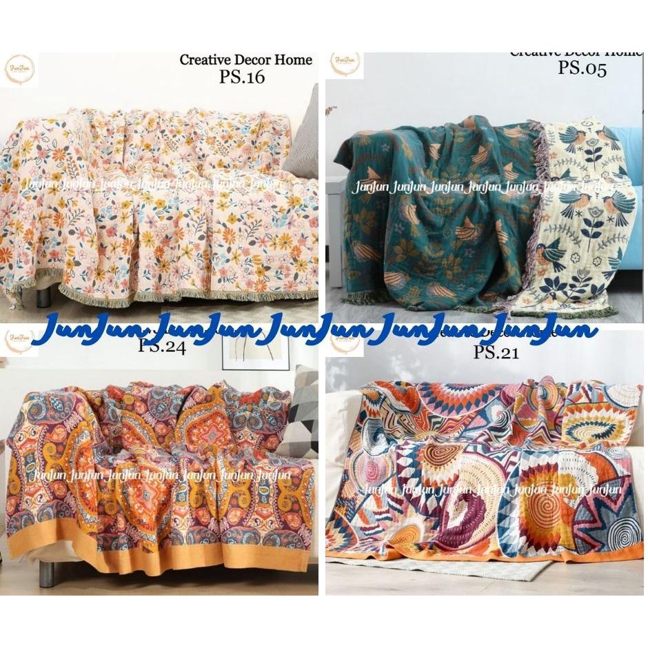 🔥Khăn Thảm Phủ Chăn Sofa Chất liệu Vải Xô Sợi Organic - Dòng cao cấp
