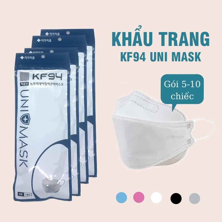 Khẩu trang KF94 Uni Mask, tiêu chuẩn Hàn quốc KF94, Gói 10 chiếc [UNM]