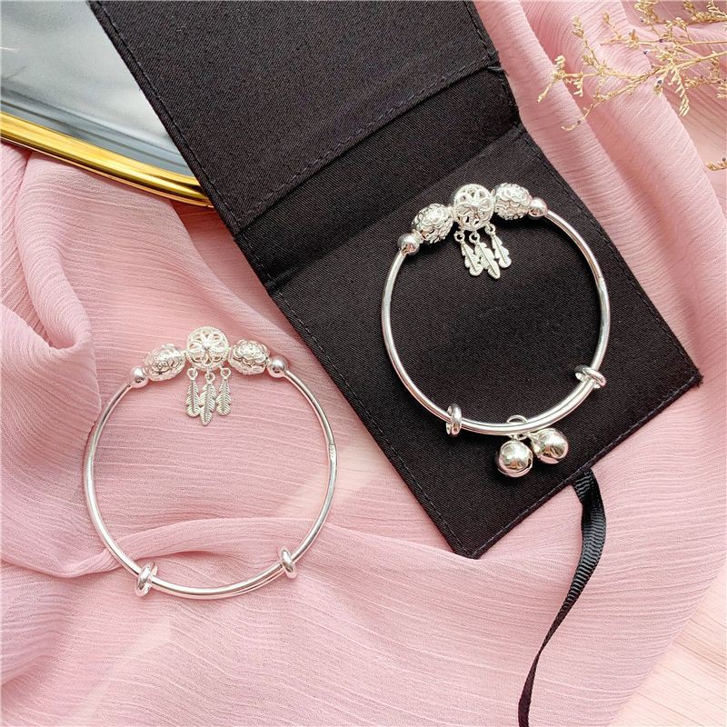 Vòng tay bạc nữ S925, Lắc tay nữ bạc Ý phong cách pandor dễ thương Vườn Trang Sức