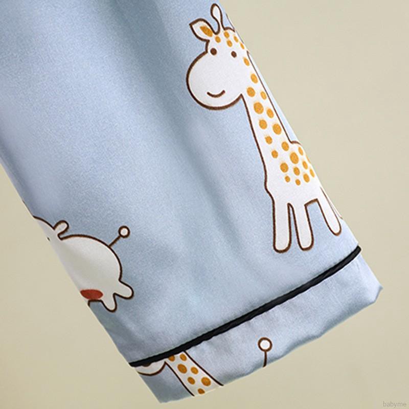 Bộ đồ ngủ pijama dài tay in họa tiết động vật dễ thương cho bé