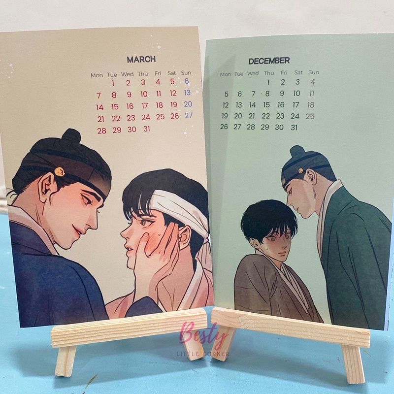 Lịch 2022 Boy’s Love - Lịch năm 2022 BL edition - Mini Calendar - Dạ Ký Manhwa BJ alex Mùa xuân hoa 