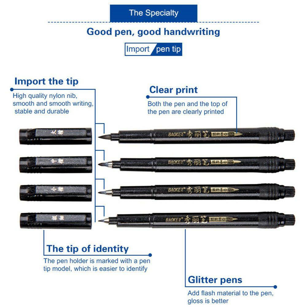 Bộ 4 Bút Mực Viết Thư Pháp Chuyên Dụng