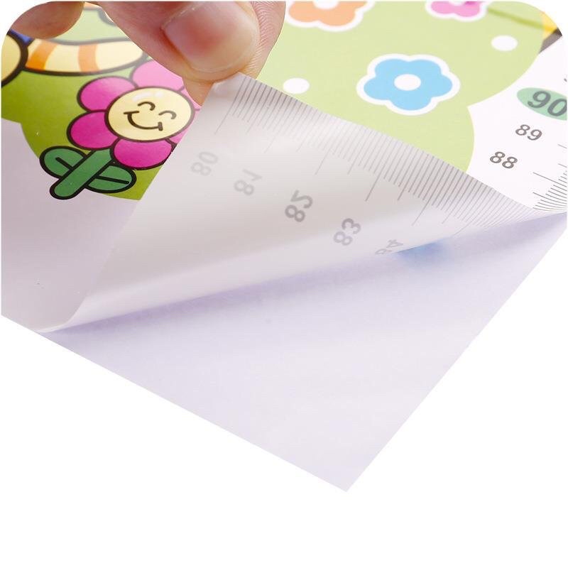 Thước đo chiều cao kết hợp đo thị lực decal dán tường mẫu dễ thương cho bé