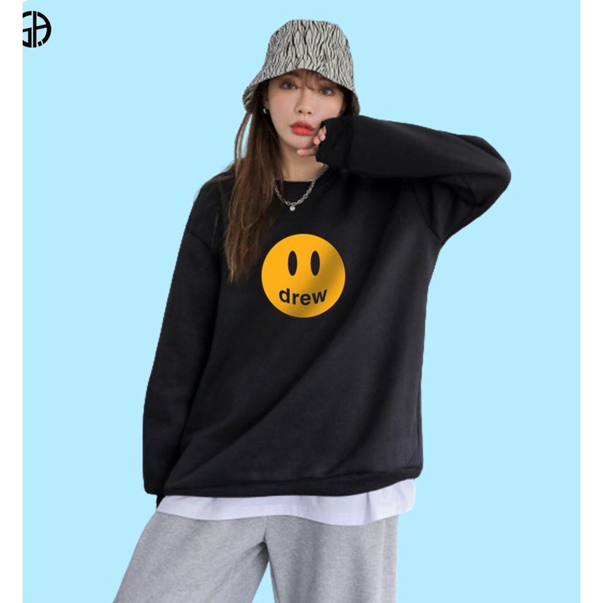 Áo Sweater mặt cười Drew, áo Sweater form rộng nam nữ