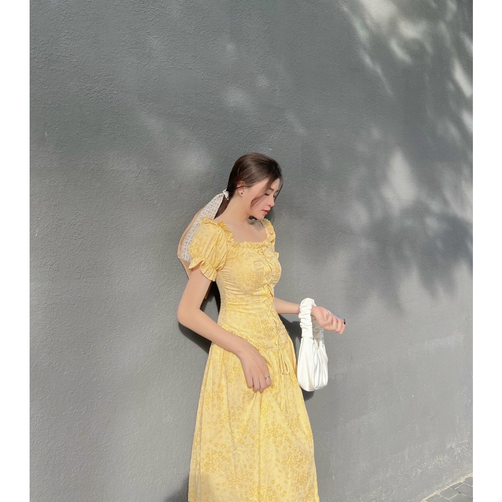 [HÀNG THIẾT KẾ CAO CẤP] Đầm Maxi Hoa Đan Dây Trễ Vai Mặc Đươc 2 Kiểu Đi Biển / Du Lịch Dễ Thương Form Dài