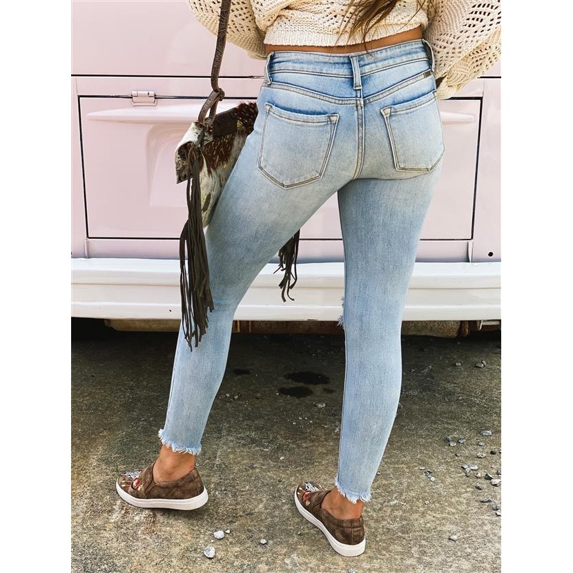 Quần jeans rách tua lai Kancn xuất xịn