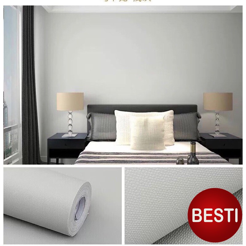 10m Giấy dán tường một màu pastel _rộng 45cm decal dán tường màu trơn pastel có keo sẵn