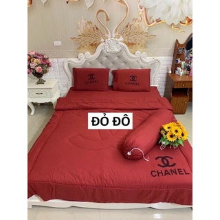 Bộ chăn ga gối cotton đũi 5 món