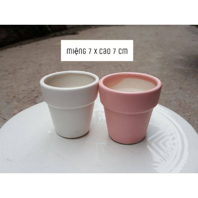 Combo 5 Chậu xô sen đá Bát Tràng trồng sen đá , xương rồng ,....