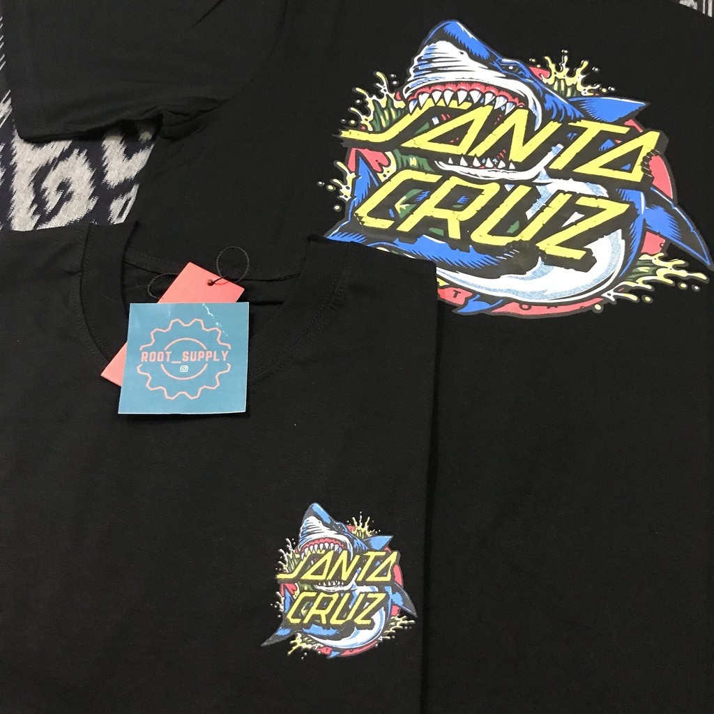 Santa cruz series cao su plastisol in màn hình ngắn tay cotton chải kỹ 30s t áo sơ mi m và l cho nam lelaki đen lớn cộng với kích thước xs-xxxl 100% cotton nam giới quà tặng sinh nhật thông thường