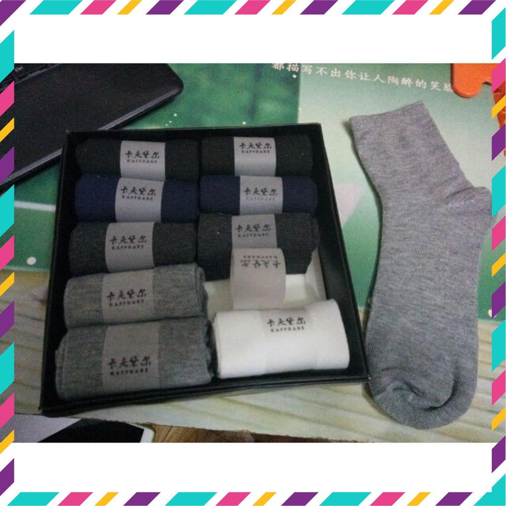 Hộp 10 đôi Tất nam chống hôi chân, khử mùi, tất chống thối cổ ngắn/cổ cao BC_CHIC LINGERIE