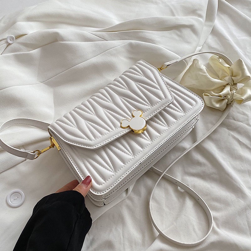 Túi Đeo Chéo Hình Vuông Nhỏ Kết Cấu niche Chất Lượng Cao Dễ Phối Đồ Thời Trang Cho Nữ